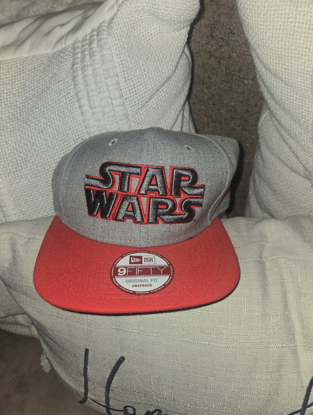 New Era Men's Star Wars Snapback Hat - Gray Crown with Red Brim
